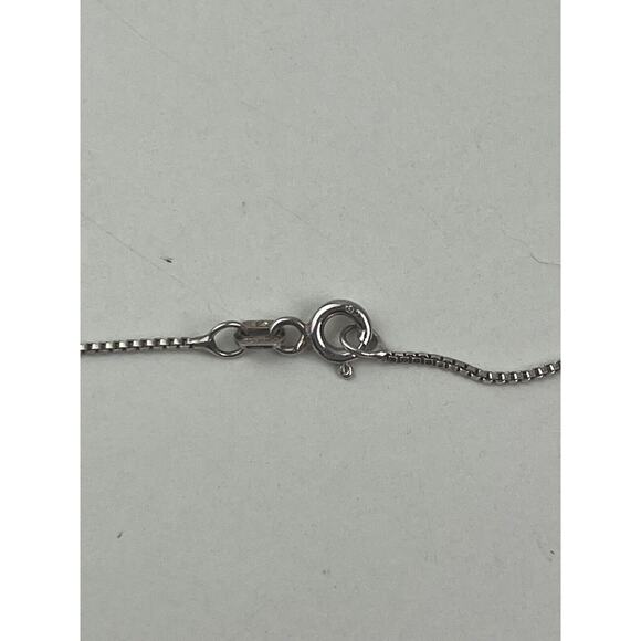 Sterling Silver Box Chain 18" Necklace Southwest Style Bear Feather Pendant - Picture 6 of 11